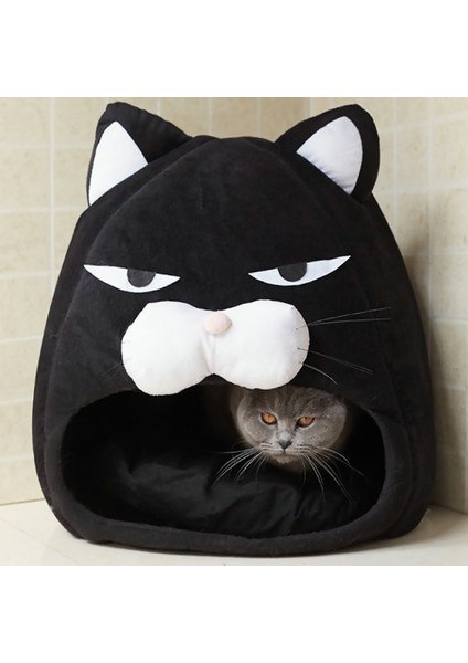 Büyük Sevimli Kedi Evi Yumuşak Kapalı Pet Yatak Mat Çıkarılabilir Yastık Yuva Kış Sıcak Yavru Köpek Uyku Mağarası Evcil Hayvan Malzemeleri (Yurt Dışından) fiyatları