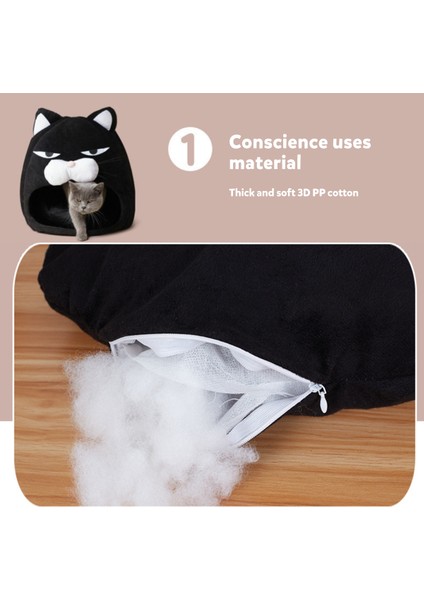 Büyük Sevimli Kedi Evi Yumuşak Kapalı Pet Yatak Mat Çıkarılabilir Yastık Yuva Kış Sıcak Yavru Köpek Uyku Mağarası Evcil Hayvan Malzemeleri (Yurt Dışından) fırsatları