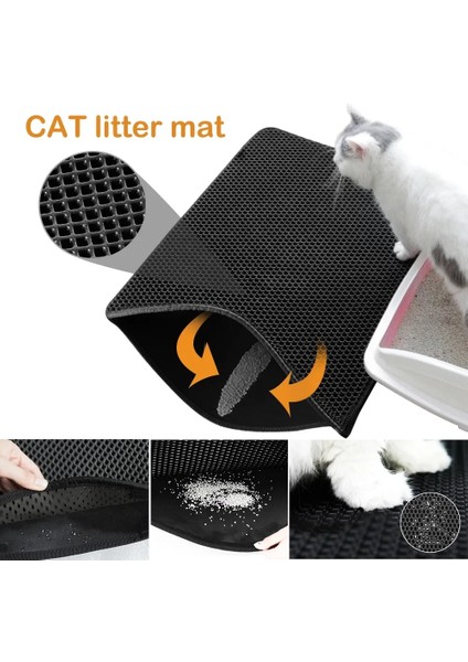 Pembe 30X45 cm Su Geçirmez Çift Katmanlı Eva Kedi Kumu Mat Katlanabilir Yıkanabilir Pet Petek Kum Sızıntı Pedi Evcil Hayvan Aksesuarları Kediler Malzemeleri (Yurt Dışından) modelleri