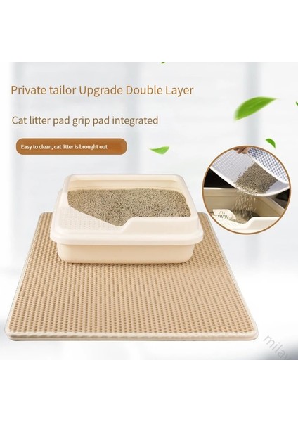 Pembe 30X45 cm Su Geçirmez Çift Katmanlı Eva Kedi Kumu Mat Katlanabilir Yıkanabilir Pet Petek Kum Sızıntı Pedi Evcil Hayvan Aksesuarları Kediler Malzemeleri (Yurt Dışından) fırsatları