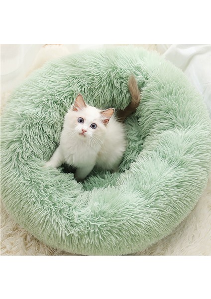 Pembe 40CM Süper Yumuşak Kedi Yatağı Peluş Kış Sıcak Kedi Matı Küçük Köpek Yatakları Köpek Uyku Evi Yuvarlak Yastık Ev Hayvanı Ürünü Aksesuarları (Yurt Dışından) fiyatları