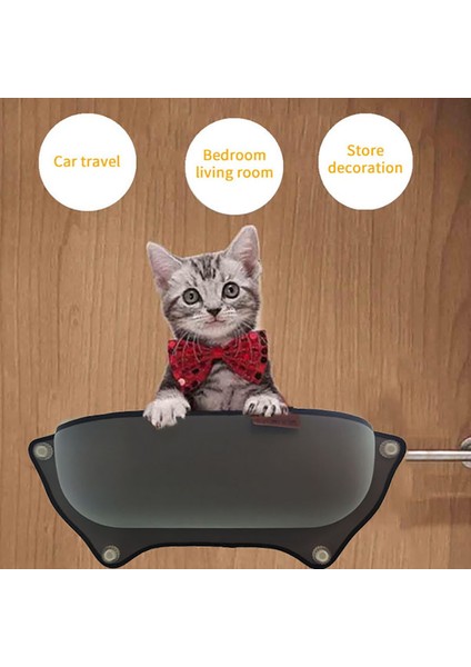 Gri 65X25 cm Gri Kedi Yatak Penceresi Yüksek Uyku Yumuşak Levrek Için Asılı Hamak Vantuz Kitty Eşik Şezlong Açık Taşıyıcı Köpek Tavşan Pet (Yurt Dışından) fiyatları
