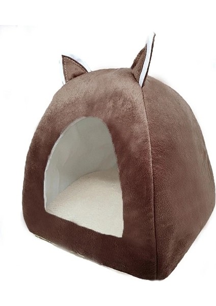 Kahverengi XL48CM 48CM 52CM Dropshipping 2'si 1 Arada Kedi Yatak Mağarası Kapalı Katlanabilir Sıcak Yavru Kedi Evi Küçük Köpek Yuva Kulübesi Pet Uyku Mats Topu ile (Yurt Dışından)