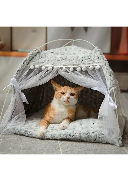Pembe Çiçekler M 52X52X40CM Tatlı Prenses Kedi Yatağı Genel Teepee Kapalı Rahat Hamak Zeminler Katlanabilir Kedi Çadırı Köpek Evi Yatak Evcil Hayvan Sepeti Yastık (Yurt Dışından) indirimleri