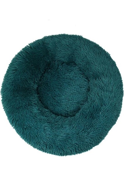Mavi 50CM Donut Kedi Yatak Yuvarlak Peluş Pet Yatak Kediler Köpekler Için Pet Derin Uyku Yuvası Yumuşak Sıcak Yavru Mağara Köpek Kulübesi Kanepe Kedi Uyku Yatak (Yurt Dışından)