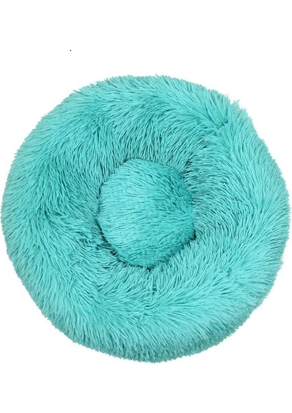 Elma Yeşili 19.6 Inç-50 cm Sakinleştirici Kedi Yatağı Yumuşak Yuvarlak Köpek Yatakları Anti-Anksiyete Donut Cuddler Ev Isınma Rahat Kabarık Peluş Polar (Yurt Dışından)