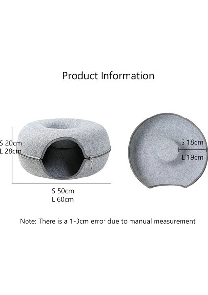 Mavi Yatak Donut 50X50X20CM Donut Pet Kedi Tüneli Interaktif Yatak Oyuncak Ev Mat Kediler Yastık Yuva Uyuyan Yavru Kedi Mağara Köpek Ev Yatağı Sıcak Donut Evcil Hayvan Oyuncaklar Için (Yurt Dışından)
