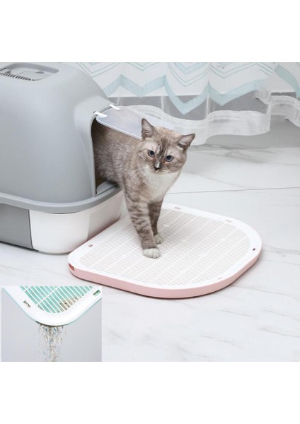 PS111-PEMBE 49X39X3.2 cm Pet Kedi Kumu Mat Su Geçirmez Çift Katmanlı Kedi Kumu Yakalama Süzgeç Pet Kediler Çöp Kutusu Mat Temiz Ped Ürünleri Kedi Malzemeleri (Yurt Dışından) fiyatları