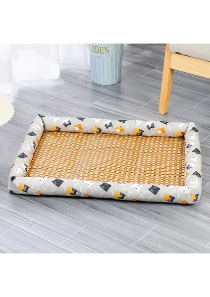 Gri Kedi 40X30CM (For2.5kg) Pet Köpek Kedi Buz Yatağı Soğutma Yaz Ped Mat Nefes Kanepe Köpek Kedi Küçük Orta Büyük Köpekler Için Yatak Yatak Kedi Paspasları S-2xl (Yurt Dışından)