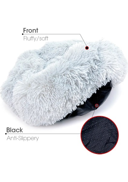 Koyu Gri M 55X45X20CM Kare Kedi Evi Kediler Için Yatak Köpek Mat Sıcak Uyku Kedi Yuvası Yastık Köpek Yavrusu Kanepe Köpekler Için Sepet Peluş Evcil Hayvan Aksesuarları Kış (Yurt Dışından) modelleri