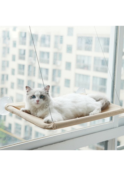 Haki Pet Vantuz Asma Kedi Hamak Yavru Kedi Tırmanma Çerçevesi Sonbaharkış Pet Yatak Kedi Hamak Çıkarılabilir Yıkanabilir Kedi Yuvası (Yurt Dışından)