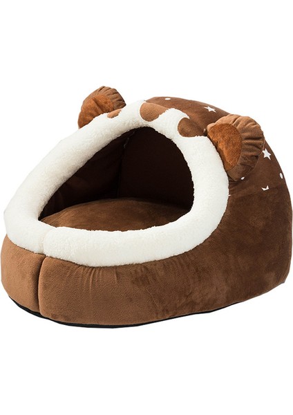 Kahverengi Ayı Xxl 10-15KG Pet Kış Köpek Yatağı Kendiliğinden Isınan Köpek Evi Rahat Kedi Uyku Çadırı Mağara Yatakları Küçük Orta Kediler Için Kapalı Yavru Yuva Köpek Kulübesi Kulübesi (Yurt Dışından)