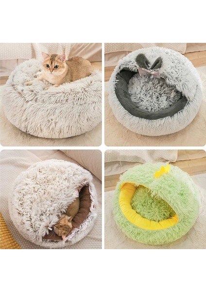 Kahverengi Ayı 40X40CM Kış Uzun Peluş Pet Kedi Yatağı Yuvarlak Kedi Yastık Kedi Evi 2 In 1 Sıcak Kedi Sepeti Kedi Uyku Tulumu Kedi Yuva Kulübesi Küçük Kedi Köpek Için (Yurt Dışından) fırsatları