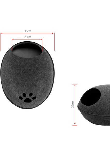 Mavi 50-43-26CM Pet Kedi Yatak Mağarası Uyku Tulumu Yumurta Şeklinde Keçe Fermuar Kedi Evi Ayrılabilir Kedi Yatağı Kedi ve Köpek Hayvan Yatak Mat Pet Malzemeleri (Yurt Dışından) fırsatları