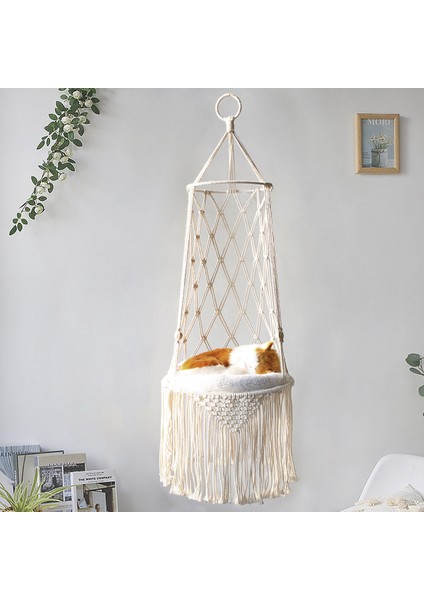K 40 cm Bohemia El Dokuma Kedi Salıncak Goblen Yatak Makrome Halat Pet Kedi Hamak Kedi Levrek Duvar Asılı Sepet Serme Yatak Ev Dekor (Yurt Dışından) fiyatları