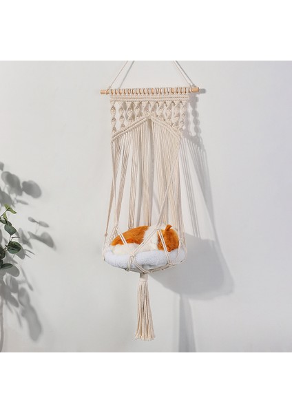 K 40 cm Bohemia El Dokuma Kedi Salıncak Goblen Yatak Makrome Halat Pet Kedi Hamak Kedi Levrek Duvar Asılı Sepet Serme Yatak Ev Dekor (Yurt Dışından) modelleri