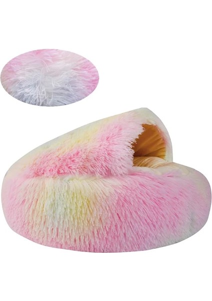 10 Renkli 50CM Pet Yatak Kış Yumuşak ve Rahat Sıcak Kabuk Yarı-Kapalı Kedi Yatak Yuva Sevimli Pet Köpek Yatağı Köpek Kulübesi Kedi Uyku Tulumu Yastık (Yurt Dışından)