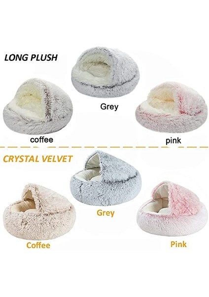 Pembe Uzun Peluş 40X40 cm Kış Uzun Peluş Pet Kedi Yatağı Yuvarlak Kedi Yastık Ev Sıcak Kedi Sepeti Kedi Uyku Tulumu Kedi Yuva Kulübesi 2 In 1 Küçük Köpek Kedi Için (Yurt Dışından) modelleri