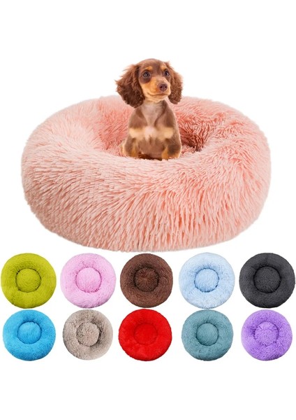 Pembe 60CM Pet Yatak Yatak Için Yuvarlak Büyük Köpek Çekyat Kış Sıcak Uyku Net Ultra Yumuşak Kaymaz Kedi Yatağı Ev Hayvanı Ürünü Aksesuarları (Yurt Dışından) fırsatları