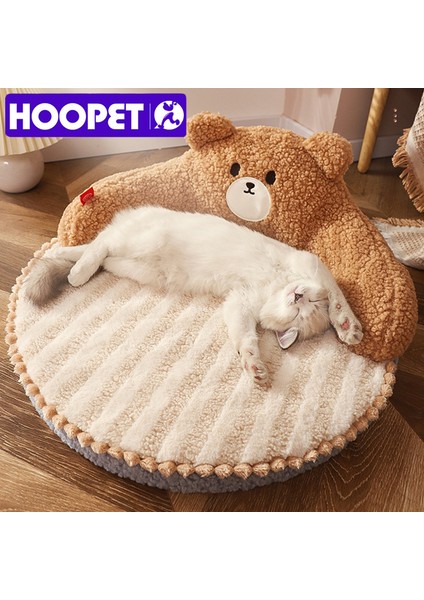 Pembe 50X50 cm Hoopet Kedi Kanepe Ayı Şekli Mat Küçük Köpek Için Kedi Yıkanabilir Mağara Kedi Yuva Köpek Kulübesi Sünger Ped Köpek Yavrusu Için Uyku Artefaktı (Yurt Dışından)