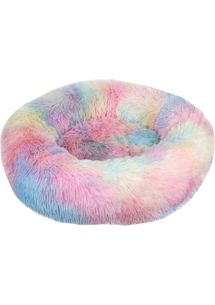 Z-Gökkuşağı 70 cm Yumuşak Köpek Yatağı Kedi Yatakları Kedi Uyku Peluş Mat Yastık Yavru Yuva Kanepe Köpek Yavrusu Için Renkli Kabarık Sıcak Rahat Pet Yatak (Yurt Dışından)