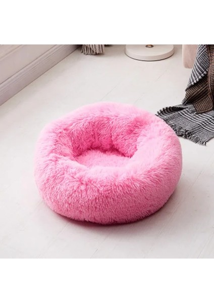 Pembe 1 Od 40 cm Kedi Yatakları Yuvarlak Rahat Sakinleştirici Köpek Yatağı Kediler Için Yatıştırıcı Yatak Köpek Anti Anksiyete Evi Kedi Polar Hatmi Kedi Yatağı Yastık (Yurt Dışından)
