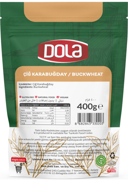 Çiğ Karabuğday Tane 400 gr