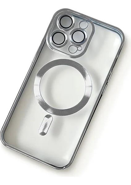 iPhone 14 Pro Max ile Uyumlu Kamera Korumalı Kılıf Magsafe ile Uyumlu Wireless Power-Magnet Kılıf