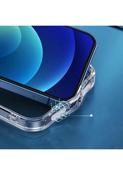 iPhone 15 Plus ile Uyumlu Kılıf Tacsafe Wireless Halka Magnetik Attractive Kapak Şeffaf