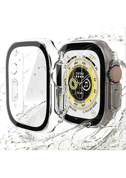 Apple Watch 8 Ultra 360 Tam Koruma (49 Mm) Yumuşak Silikon Tpu Ekran Koruyucu Kılıf