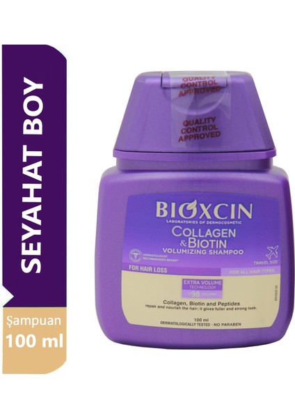 Collagen Ve Biotin Hacim Şampuanı 100 ml Seyahat Boy