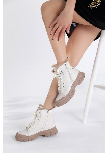 23K310-24 Kadın Içi Yünlü Kaymaz Taban Deri Bot fiyatları