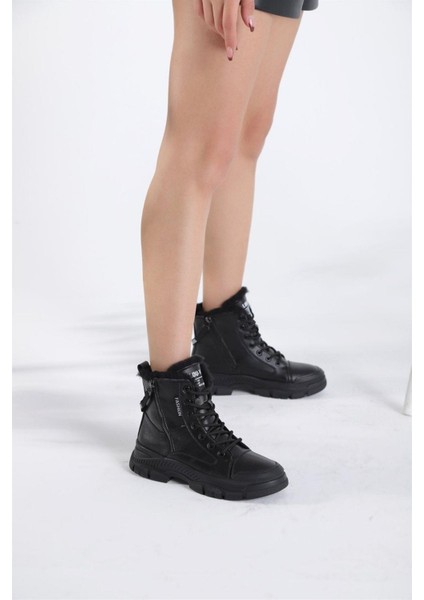 23K310-24 Kadın Içi Yünlü Kaymaz Taban Deri Bot fırsatları