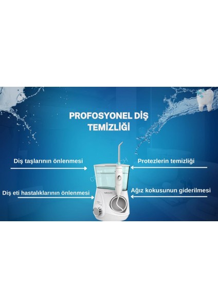 WaterPulse V600G Water Flosser Profesyonel Masajlı Diş/ Protez Bakım ve Ağız Duşu