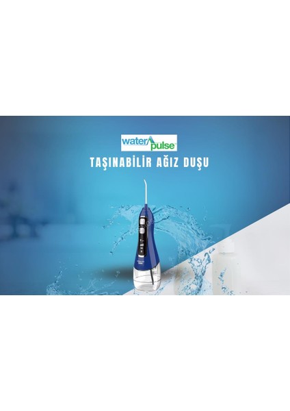 Kablosuz Pro V580 Water Flosser 320ml Taşınabilir Diş/Protez Bakım Ve Ağız Duşu Mavi