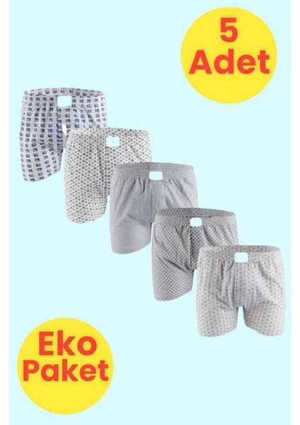 Erkek Eko Paket 5'li Emprime Boxer