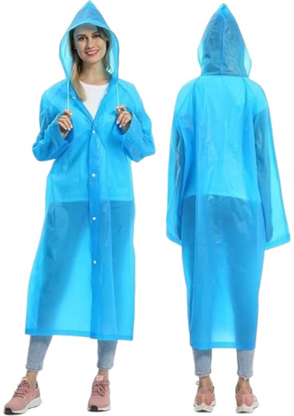 Kadın Rüzgar Geçirmez Kapüşonlu Yağmurluk Eva Yağmurluk