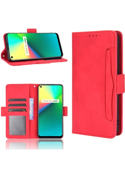 Oppo Realme C17 Kart Yuvalı Deri Cüzdan Telefon Kılıfı (Yurt Dışından)