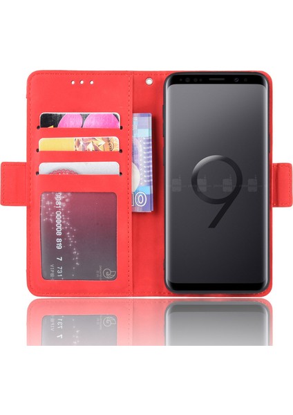 Samsung Galaxy S9 Kart Yuvalı Deri Cüzdan Telefon Kılıfı (Yurt Dışından)