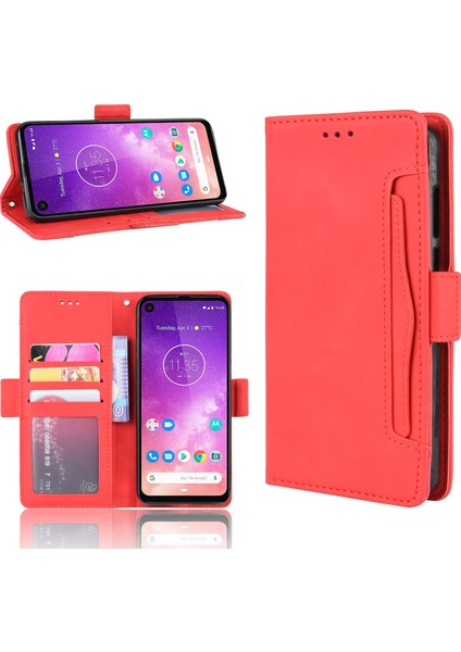 Motorola Moto One Vision Kart Yuvalı Deri Cüzdan Telefon Kılıfı (Yurt Dışından) modelleri
