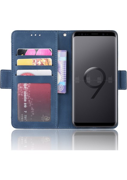 Samsung Galaxy S9 Plus Kart Yuvalı Deri Cüzdan Telefon Kılıfı (Yurt Dışından)