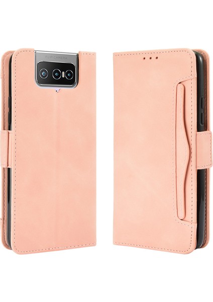 Asus Zenfone 7 Pro Kart Yuvalı Deri Cüzdan Telefon Kılıfı (Yurt Dışından)