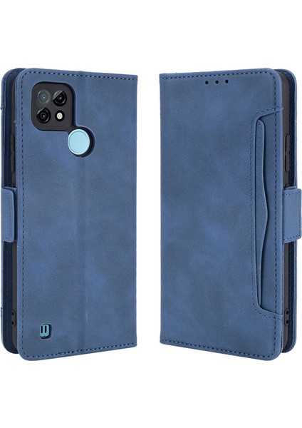 Oppo Realme C21 Kart Yuvalı Deri Cüzdan Telefon Kılıfı (Yurt Dışından)