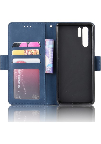 Huawei P30 Pro Kart Yuvalı Deri Cüzdan Telefon Kılıfı (Yurt Dışından)