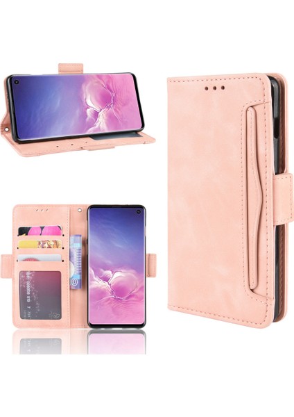 Samsung Galaxy S10 Plus Kart Yuvalı Deri Cüzdan Telefon Kılıfı (Yurt Dışından)