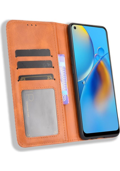 Oppo A74 4g Kart Yuvalı Deri Cüzdan Telefon Kılıfı (Yurt Dışından) fiyatları