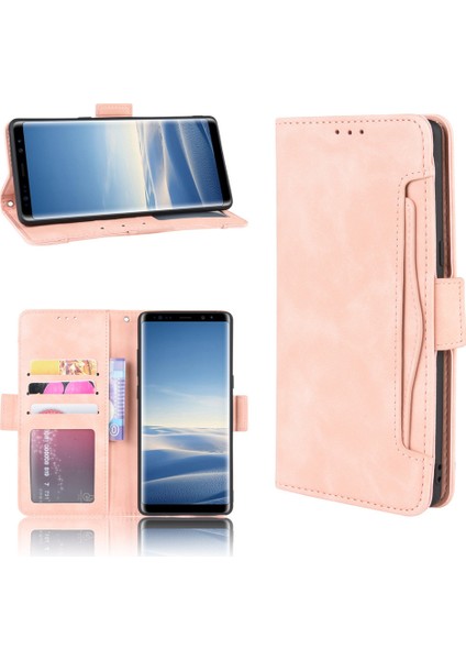 Samsung Galaxy Note 8 Kart Yuvalı Deri Cüzdan Telefon Kılıfı (Yurt Dışından)