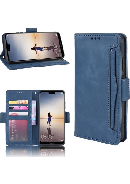 Huawei P20 Lite Kart Yuvalı Deri Cüzdan Telefon Kılıfı (Yurt Dışından)