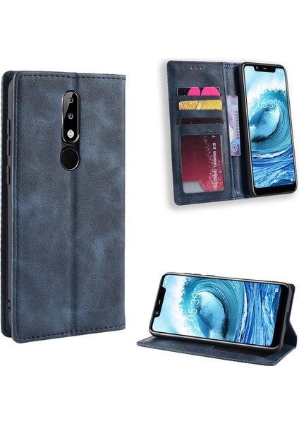 Nokia X5 Cüzdan Deri Flip Telefon Kılıfı (Yurt Dışından)