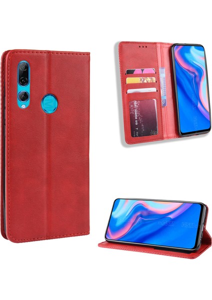 Huawei Y9 Prime 2019 Cüzdan Deri Flip Telefon Kılıfı (Yurt Dışından)